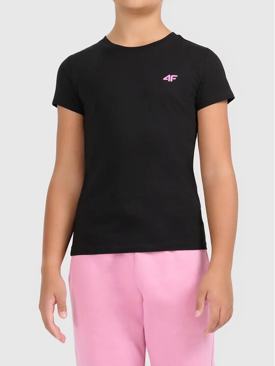 4F 4F T-shirt 4FJWMM00TTSHF3615-20S Nero Slim Fit