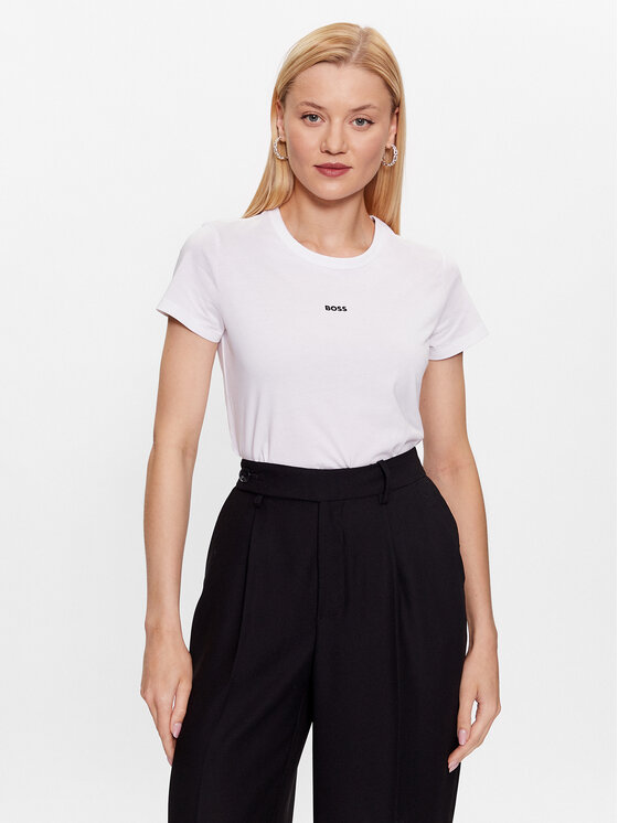 BOSS Boss T-Shirt 50490018 Bílá Slim Fit