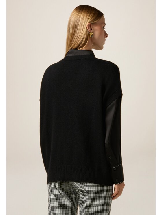 Oltre Oltre Cardigan M510E001887N033 Nero Baggy Fit