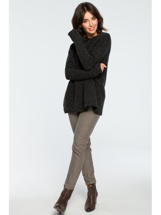 BeWear BeWear Sweter bk009 Czarny Custom Fit