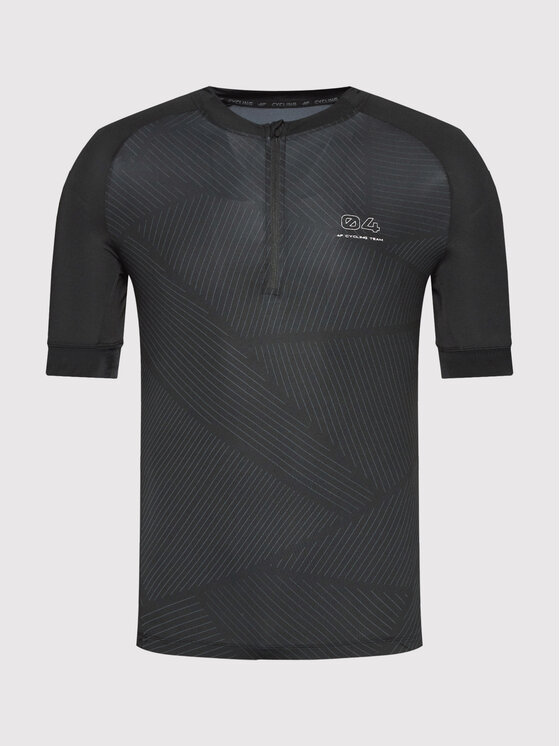 4F 4F Kolesarska majica H4L22-RKM003 Črna Slim Fit