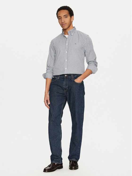 Tommy Hilfiger Tommy Hilfiger Košeľa Gingham MW0MW37548 Modrá Regular Fit