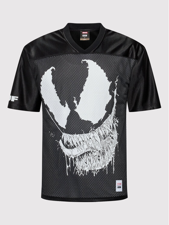 HUF T-shirt MARVEL Venom Football KN00413 Nero Regular Fit