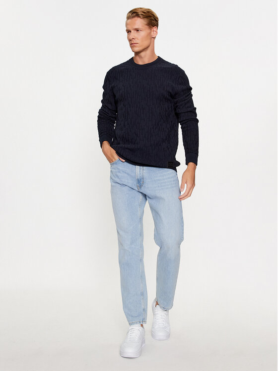 HUGO Hugo Megztinis Sovrain 50492805 Tamsiai mėlyna Relaxed Fit