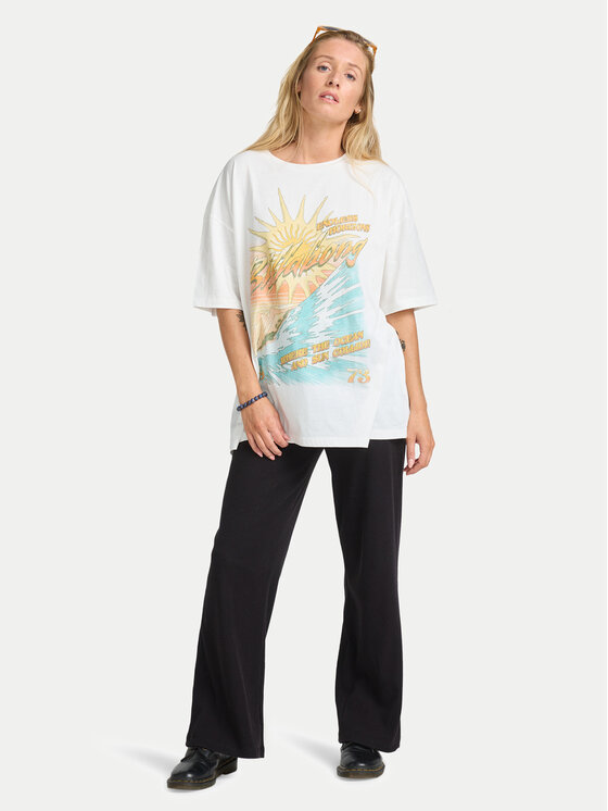 Billabong Billabong T-shirt Where The Sun Collide EBJZT00499 Bianco Loose Fit