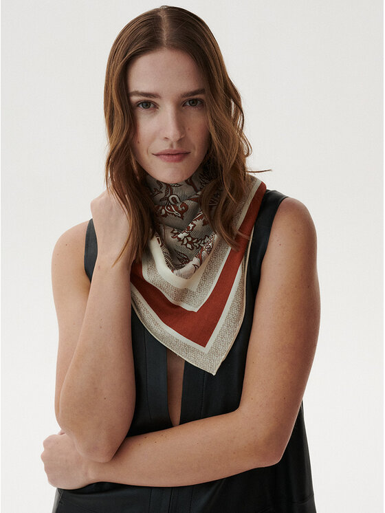 ALLORA BE UNIQUE ALLORA BE UNIQUE Foulard Sciarpa in lana e seta Beige