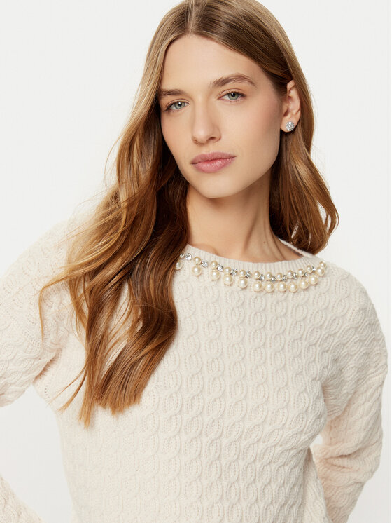 Rinascimento Rinascimento Sweter CFM0011717003 Écru Regular Fit