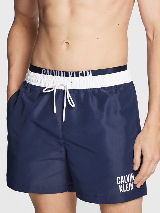 Calvin Klein Swimwear Plavecké šortky KM0KM00791 Tmavomodrá Regular Fit