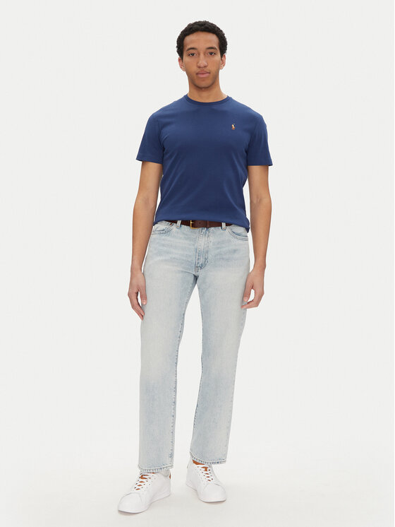 Polo Ralph Lauren Polo Ralph Lauren Marškinėliai 710740727092 Tamsiai mėlyna Custom Slim Fit