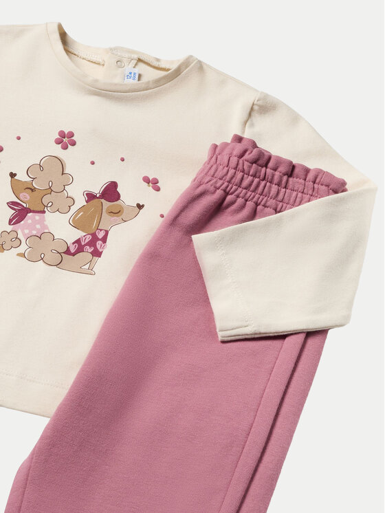 Mayoral Mayoral Set Sweatshirt, Bluse und Hose 2825 Rosa Regular Fit