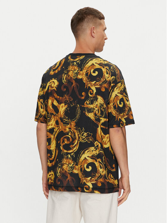 Versace Jeans Couture Versace Jeans Couture T-Shirt 76GAH613 Czarny Regular Fit