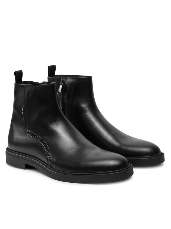 BOSS BOSS Polokozačky Calev Boot ltfr 50523867 Černá