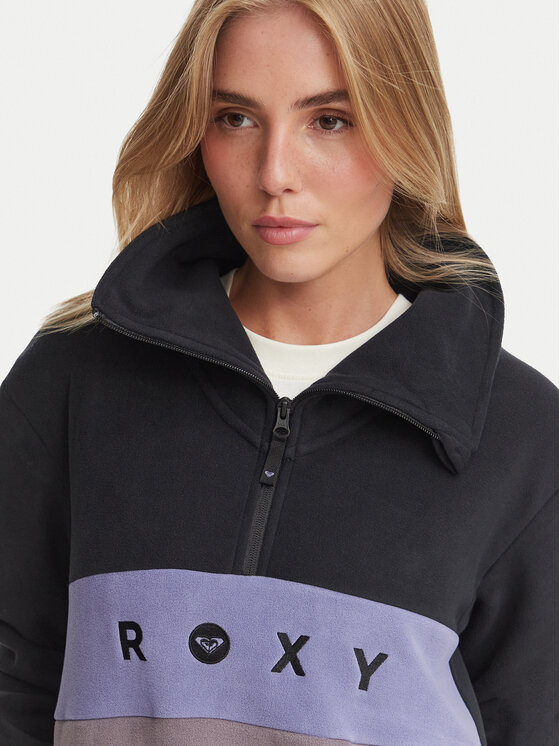 Roxy Roxy Fliso džemperis ERJFT05104 Juoda Regular Fit
