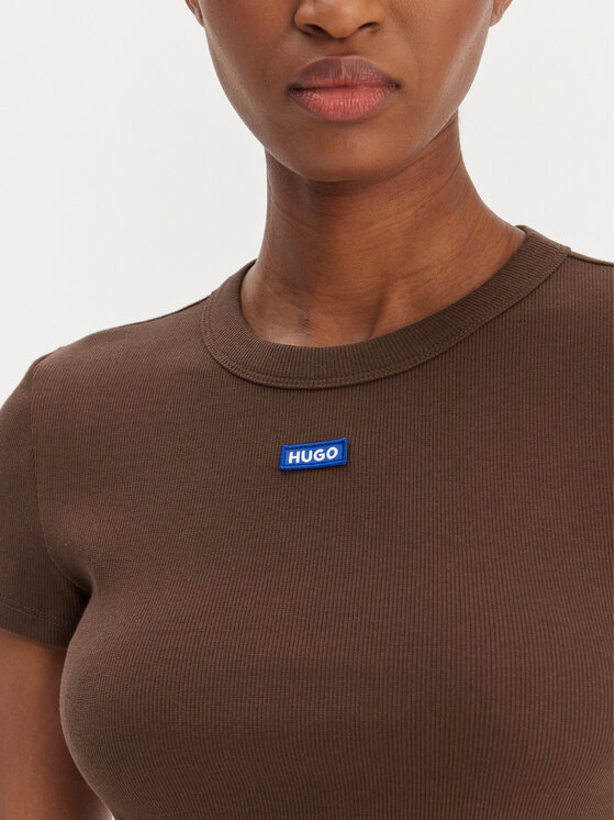 HUGO HUGO T-Shirt Baby 50510749 Braun Slim Fit