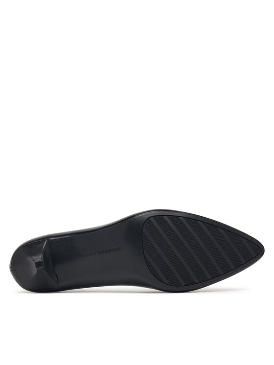 Tommy Hilfiger Tommy Hilfiger Czółenka Kitten Heel Court Leather Shoe FW0FW09526 Czarny