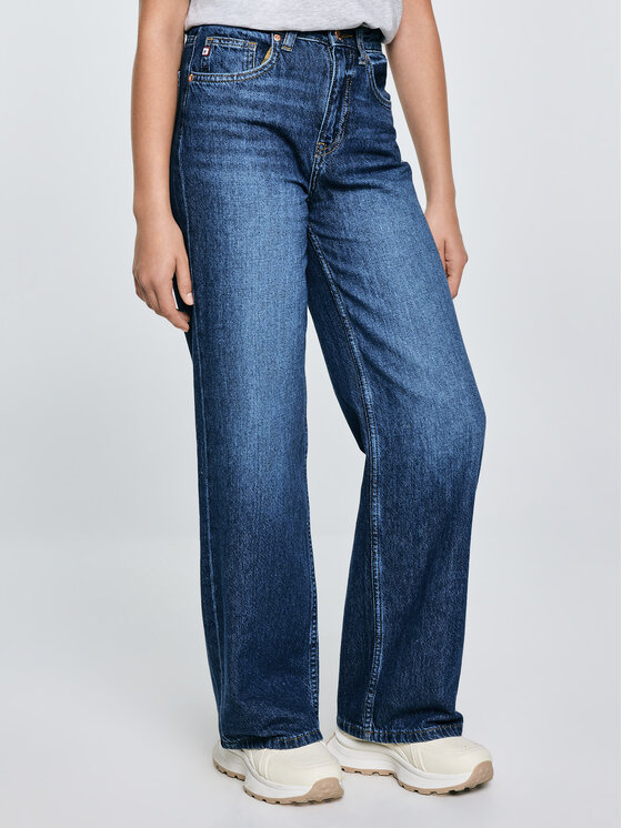 BIG STAR BIG STAR Jeansy NATALIE Granatowy Wide Fit