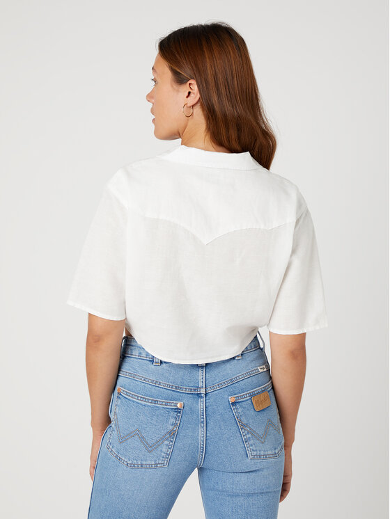 Wrangler Wrangler Πουκάμισο Resort W5Q4LOW02 112332060 Λευκό Regular Fit