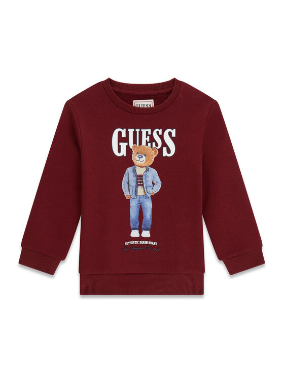 Guess Guess Pulóver N6RQ03 KAD74 Bordó Regular Fit