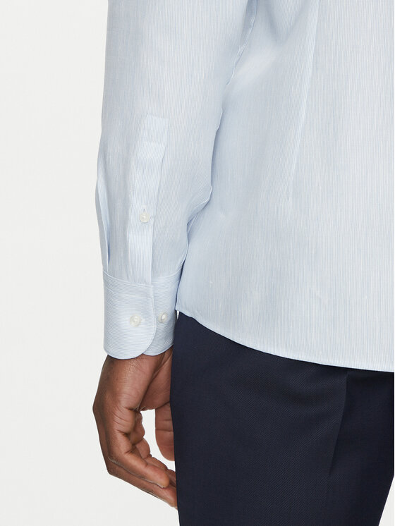 BOSS BOSS Koszula H-HANK-standup-214 50539233 Błękitny Slim Fit