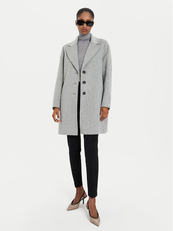 Marella Marella Wollmantel Won 2423016041 Grau Regular Fit