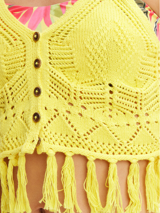 Desigual Desigual Top Madagascar 24SWMF01 Giallo Regular Fit