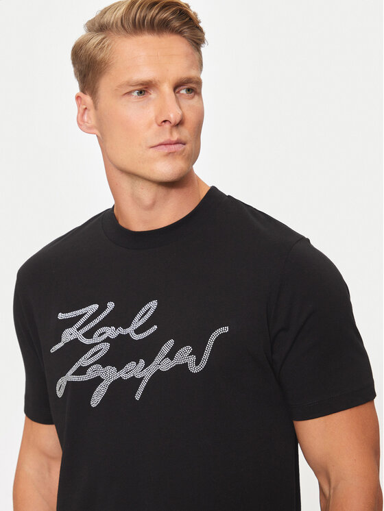 KARL LAGERFELD KARL LAGERFELD T-shirt 755048 544224 Crna Regular Fit