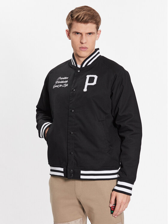 Primitive Bomber stila jaka Union Varsity PA123104 Melns Regular Fit