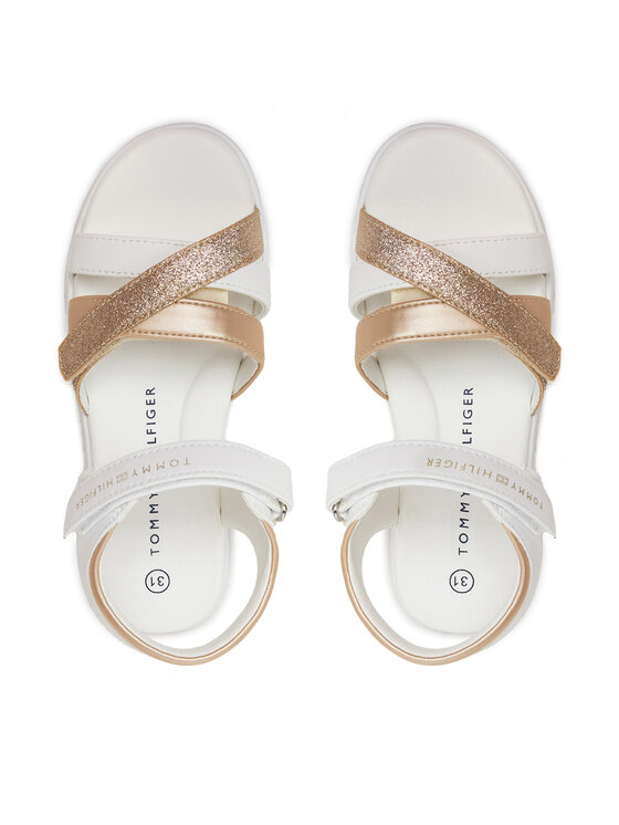 Tommy Hilfiger Tommy Hilfiger Sandały Velcro Sandal T1A2-33770-0273 S Biały
