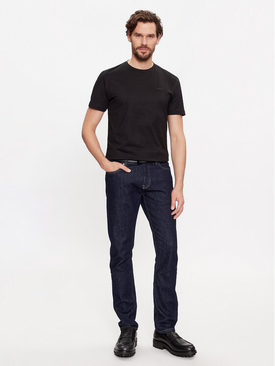 Calvin Klein Calvin Klein T-Shirt Smooth Cotton T-Shirt K10K112229 Czarny Regular Fit