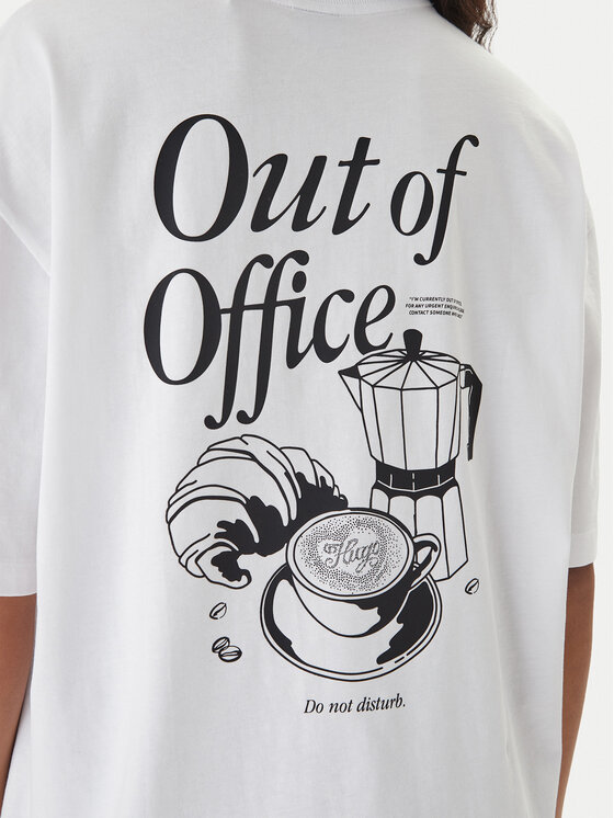 HUGO HUGO Тишърт 50560772 Бял Oversize