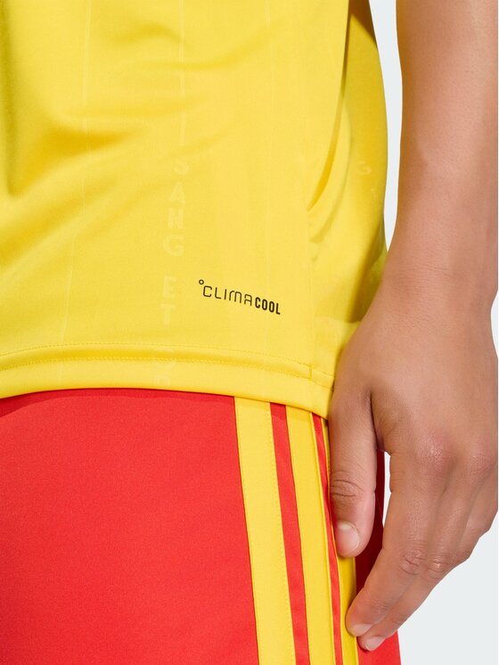 adidas adidas Koszulka techniczna 169991 Żółty Slim Fit