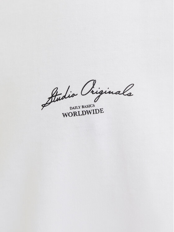 Jack&Jones Jack&Jones Majica Islington 12273015 Bela Loose Fit