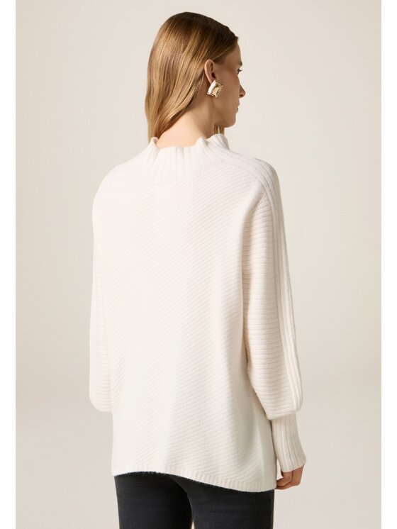 Oltre Oltre Cardigan M124E002124N011 Bianco Over Fit