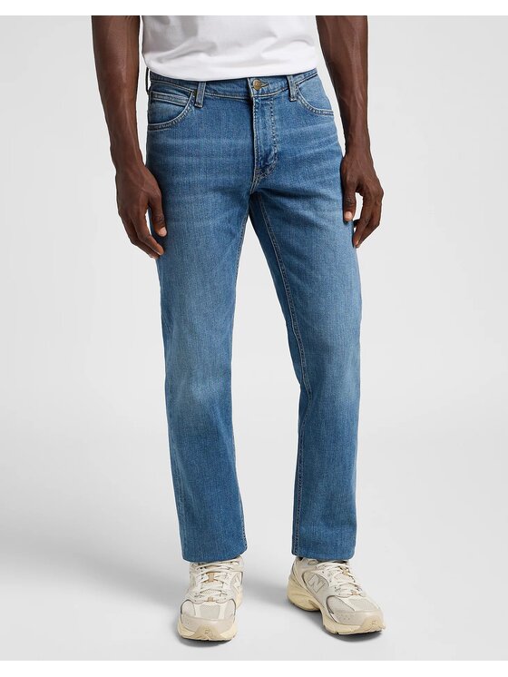 Lee Lee Jeansy DAREN ZIP FLY Niebieski Straight Leg
