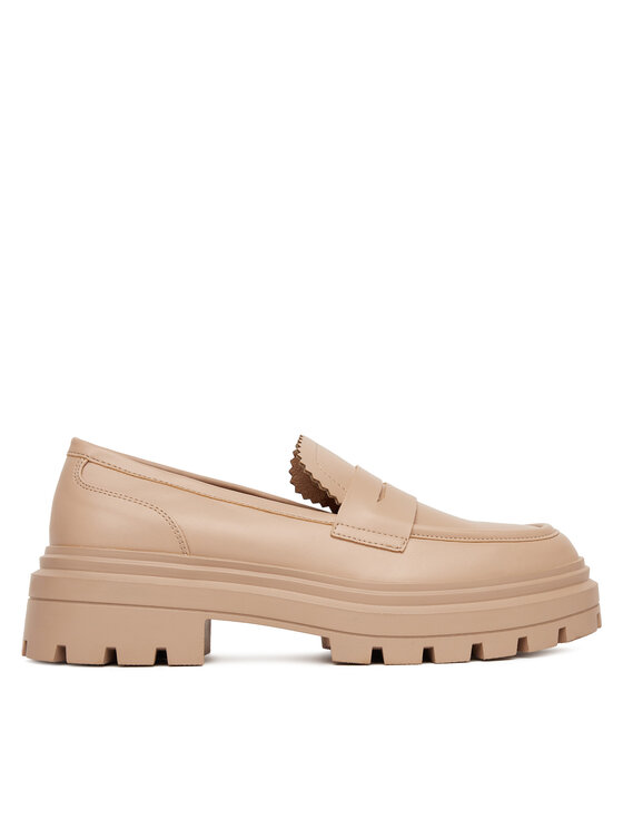 DeeZee Damskie Loafersy, rozmiar 39, Beżowe, 58682-8