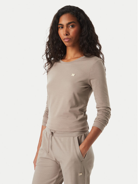 EA7 Emporio Armani EA7 Emporio Armani Halenka 7W000456 AF10373 U6100 Tmavě béžová Slim Fit