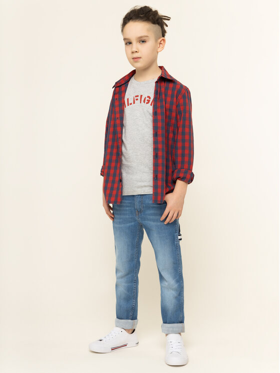 Tommy Hilfiger Tommy Hilfiger Marškinėliai Graphic Tee KB0KB05427 D Pilka Regular Fit