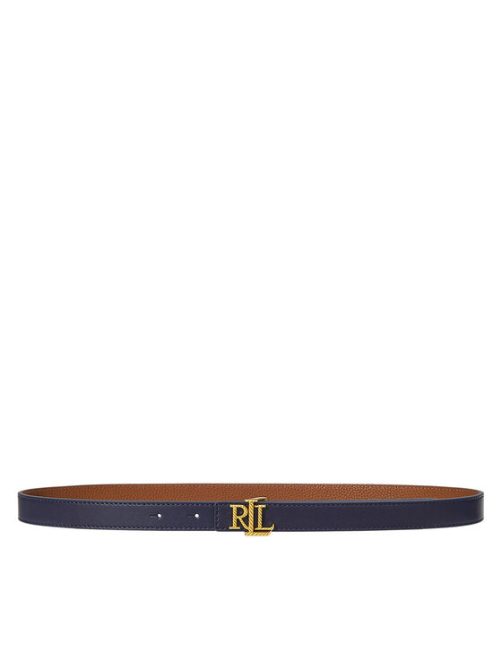 Curea de Damă LAUREN RALPH LAUREN Logo Reversible Embossed Skinny Belt 412959135002 Bleumarin