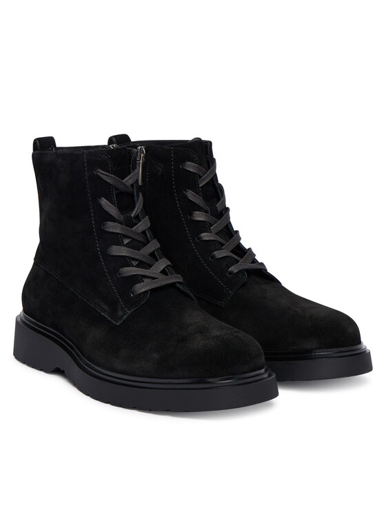 Calvin Klein Calvin Klein Trzewiki Combat Ess Lace Up Zip Boot Su YM0YM01371 Czarny