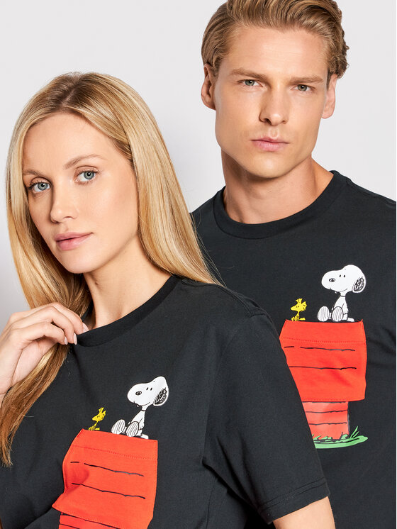 T-shirt Unisex PEANUTS 10024374-A01 Nero Relaxed