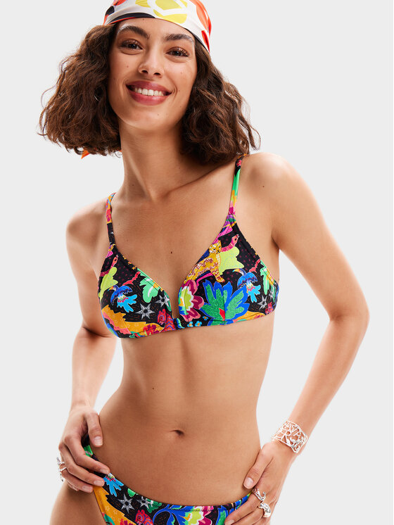 Desigual Desigual Góra od bikini Jungle 24SWMK10 Kolorowy