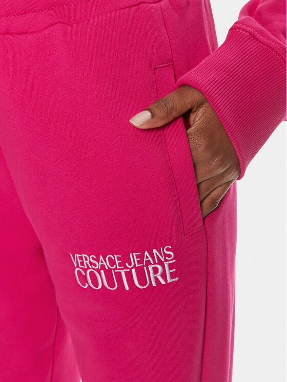 Versace Jeans Couture Versace Jeans Couture Teplákové kalhoty 76HAAT01 Růžová Regular Fit