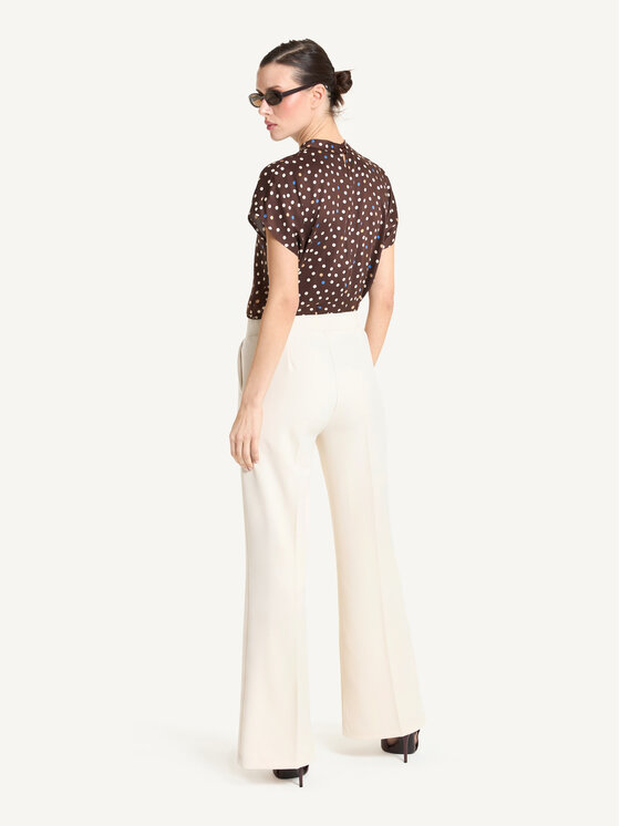 KMX KMX Spodnie materiałowe 809310009 Écru Flare Fit