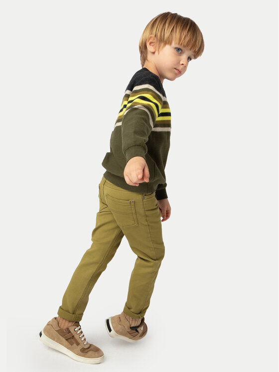 Mayoral Mayoral Hlače iz tkanine 4539 Zelena Slim Fit