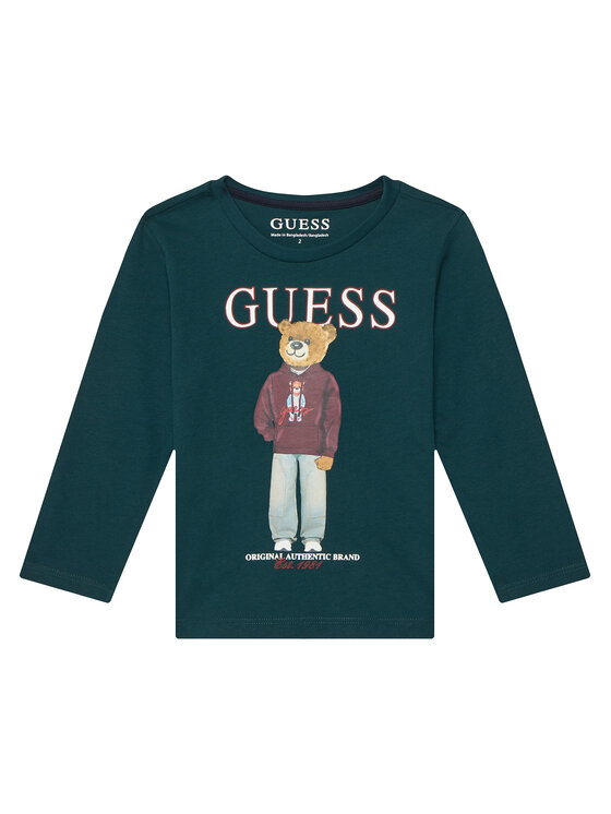 Guess Guess Блуза N6YI06 K3794 Тъмнозелен Regular Fit