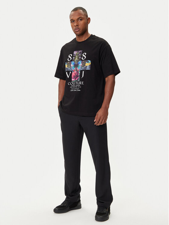 Versace Jeans Couture Versace Jeans Couture T-Shirt 79GAHT10 CJ00T Černá Regular Fit