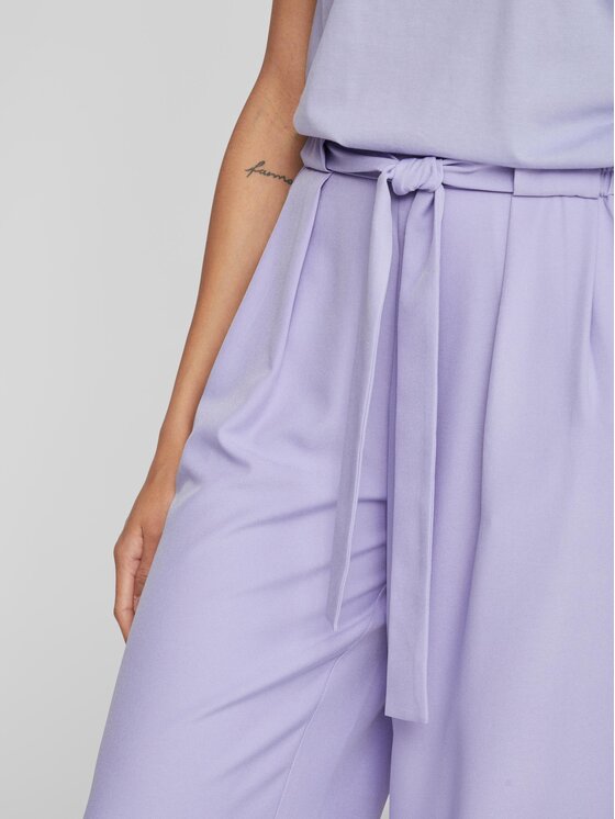 Vila Vila Stoffhose Sarly 14082647 Violett Regular Fit