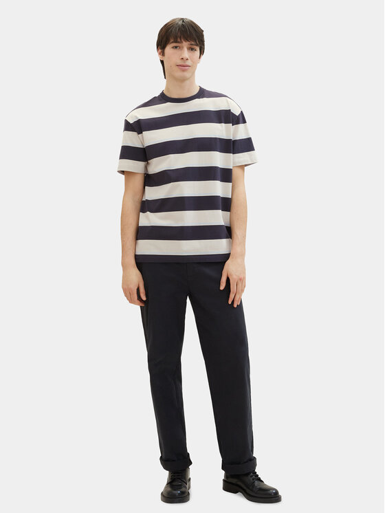 Tom Tailor Denim Tom Tailor Denim T-Shirt 1040844 Beżowy Relaxed Fit