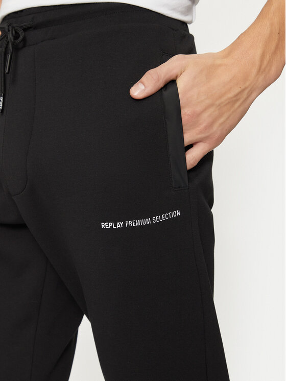 REPLAY REPLAY Spodnie dresowe M9008 .000.23655 Czarny Regular Fit