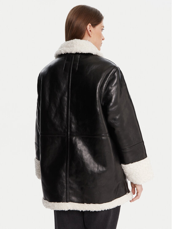 French Connection French Connection Giacca in similpelle 70ZAL Nero Regular Fit